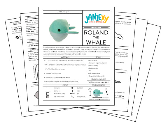 Roland the Whale Sewing Pattern